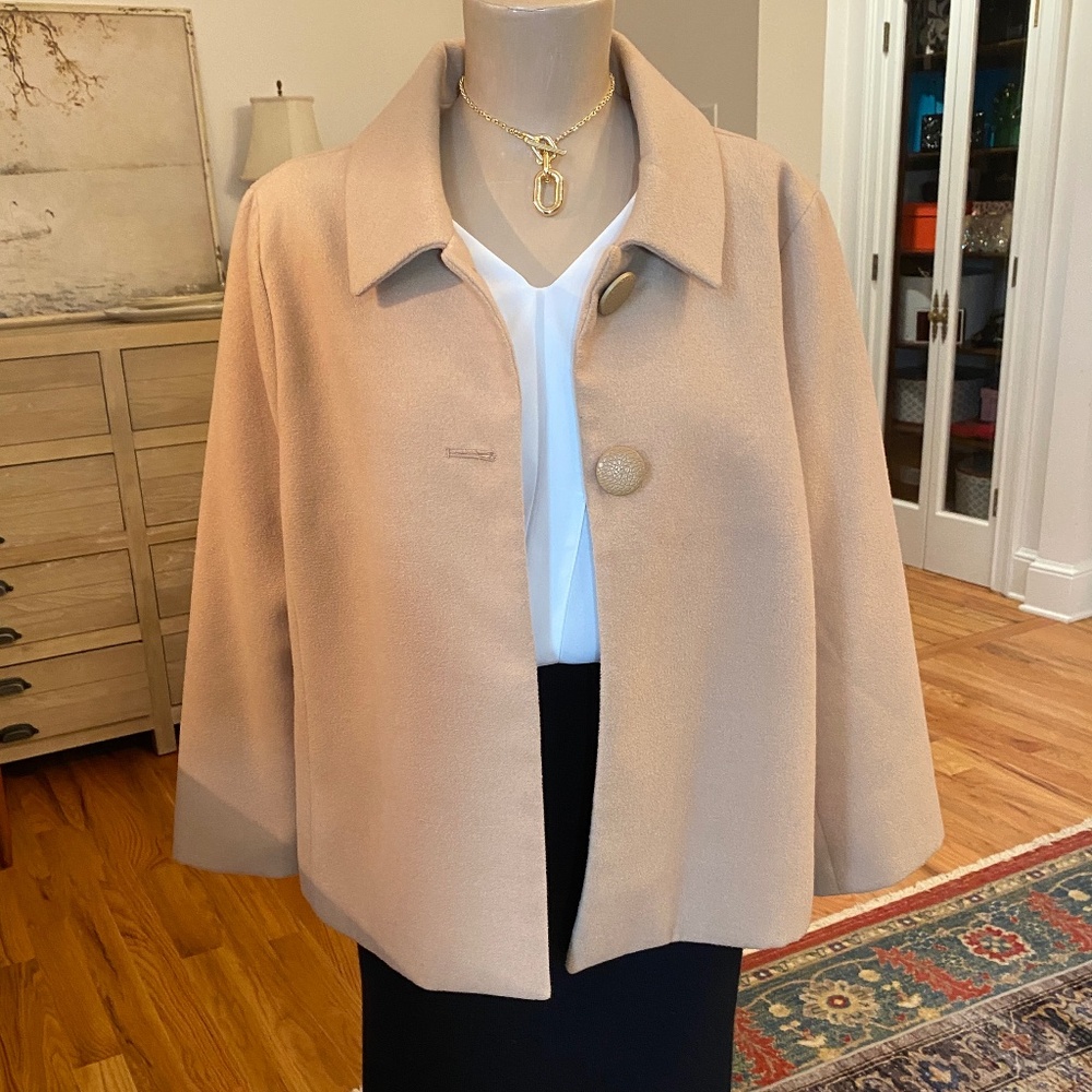 Classic Chico's Tan Jacket - Chico's Size 2
